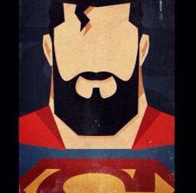 High Quality Superman with beard Blank Meme Template