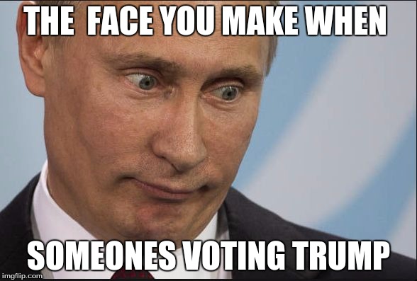 THE  FACE YOU MAKE WHEN; SOMEONES VOTING TRUMP | image tagged in that face | made w/ Imgflip meme maker