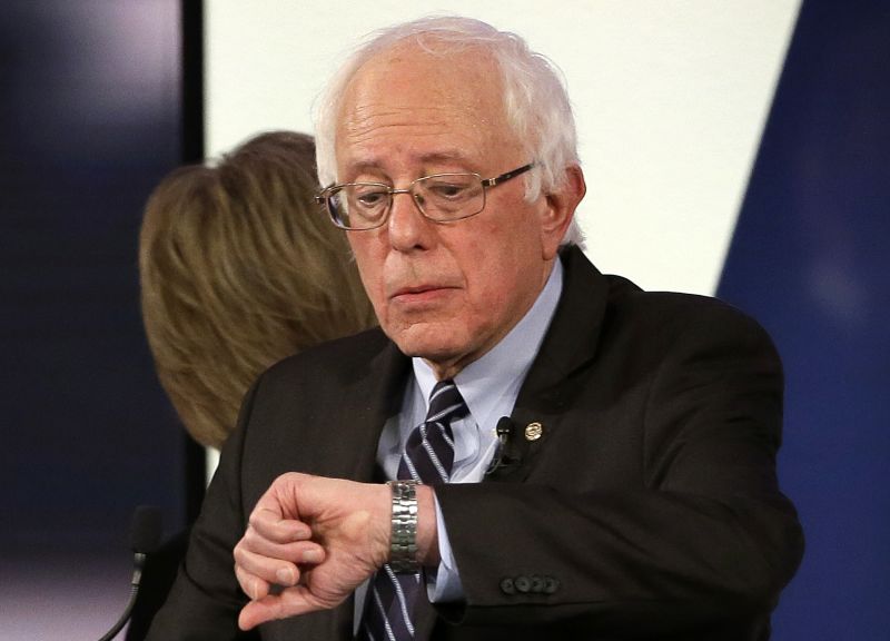 High Quality Bernie Look At The Time Blank Meme Template