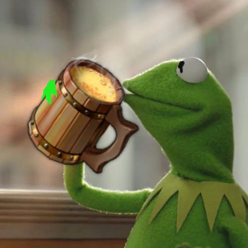Kermit Drinking Mead Blank Meme Template