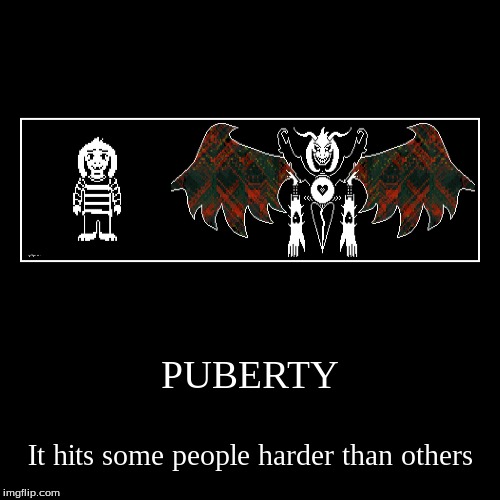 It certainly hit me like a ton of bricks. | image tagged in funny,demotivationals,puberty,undertale,asriel | made w/ Imgflip demotivational maker