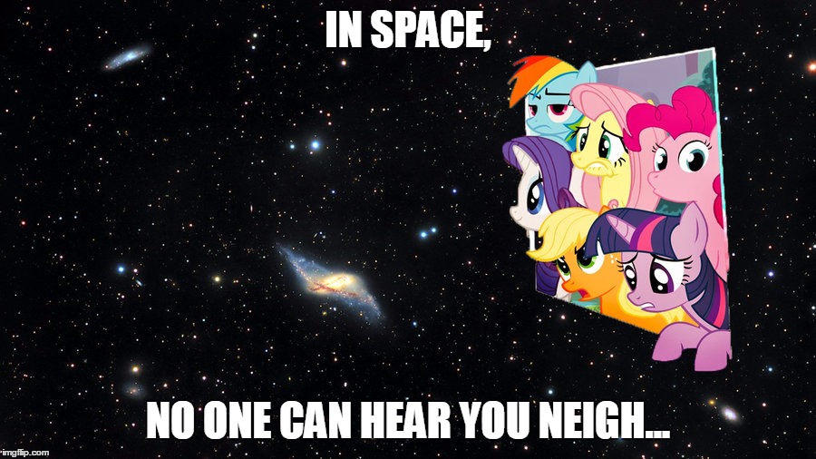 IN SPACE, NO ONE CAN HEAR YOU NEIGH... | made w/ Imgflip meme maker