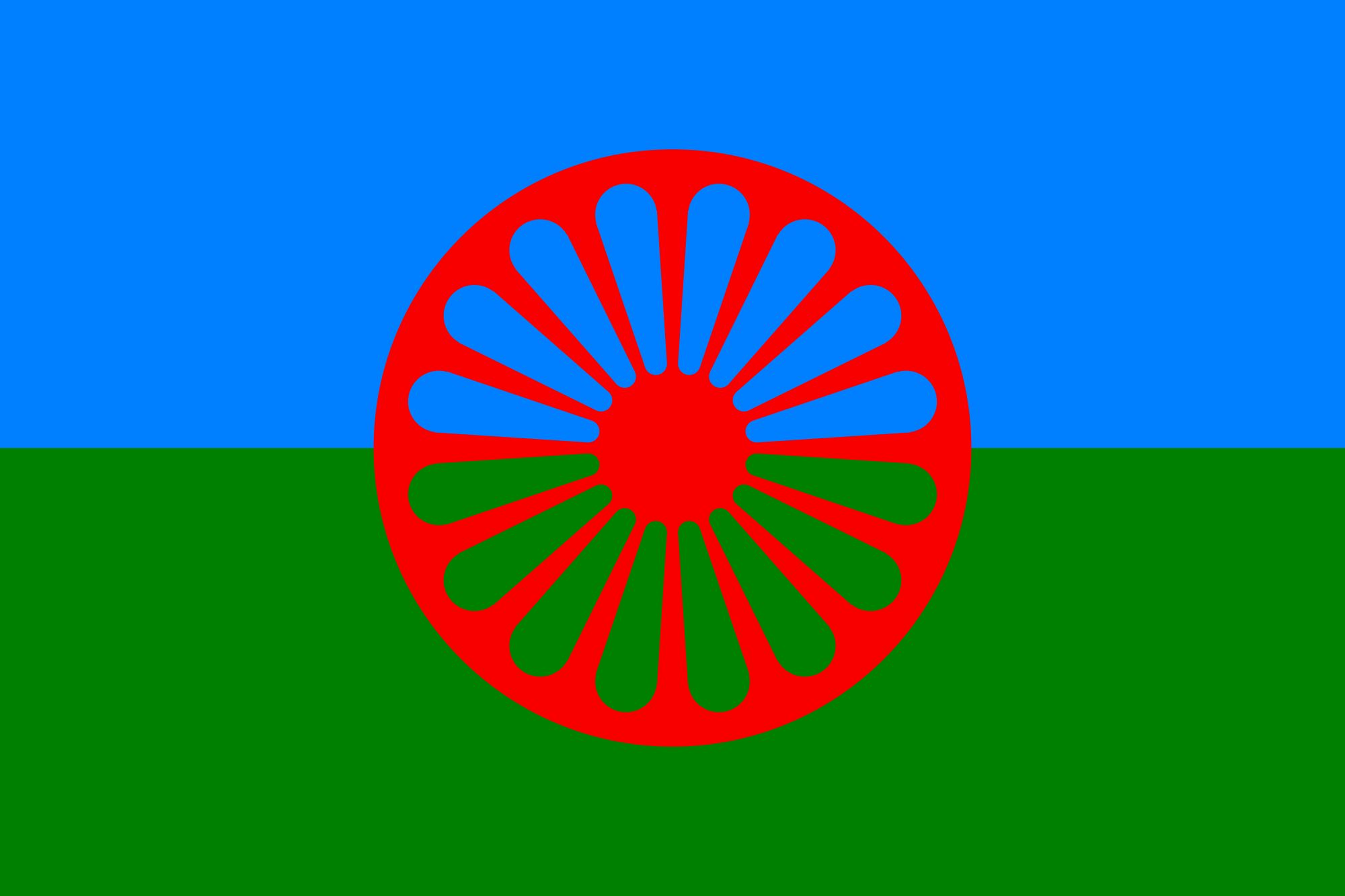 Gypsy Romani flag  Blank Meme Template