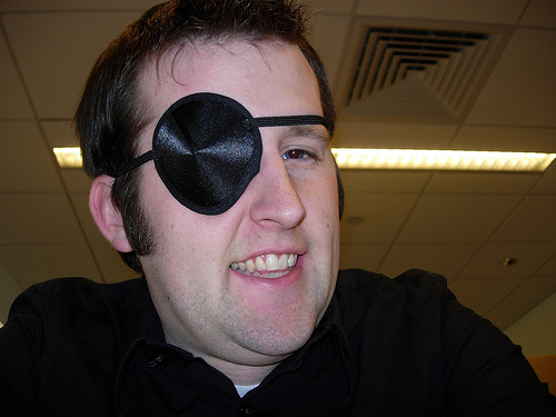 guy with eye patch Blank Meme Template