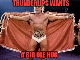 THUNDERLIPS WANTS A BIG OLE HUG | made w/ Imgflip meme maker