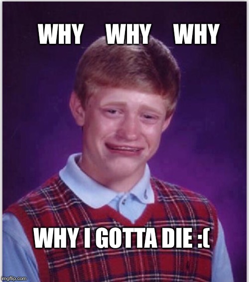 WHY     WHY     WHY WHY I GOTTA DIE :( | made w/ Imgflip meme maker