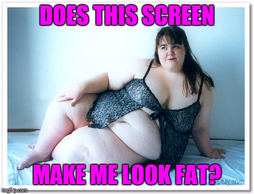 DOES THIS SCREEN MAKE ME LOOK FAT? | made w/ Imgflip meme maker