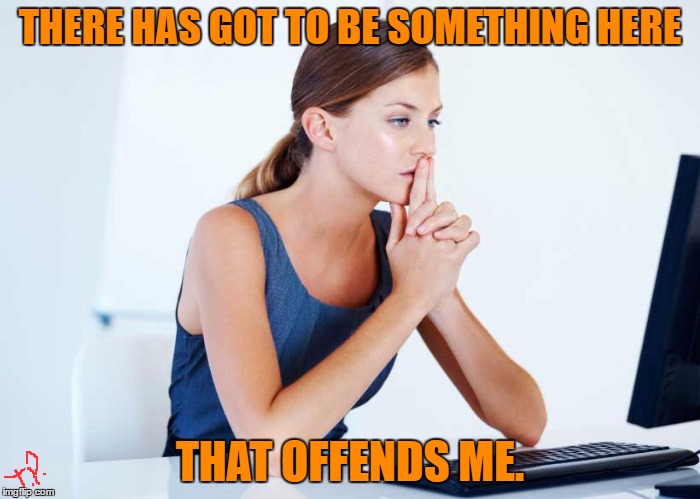 THERE HAS GOT TO BE SOMETHING HERE THAT OFFENDS ME. | made w/ Imgflip meme maker