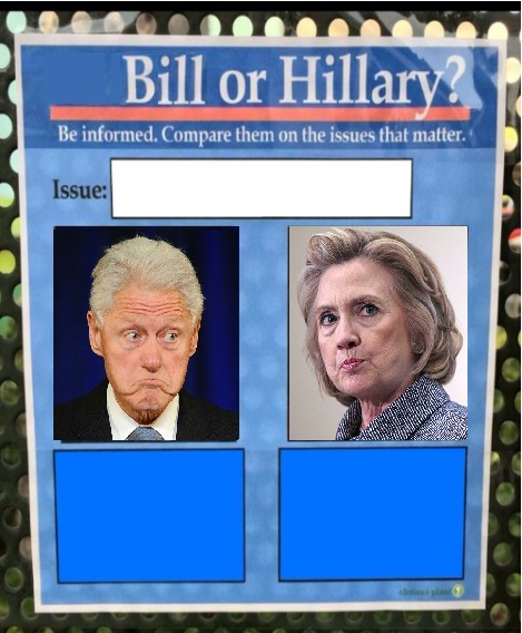 Bill or Hillary Issues Blank Meme Template