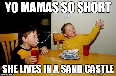 Yo Mamas So Fat | YO MAMAS SO SHORT; SHE LIVES IN A SAND CASTLE | image tagged in memes,yo mamas so fat | made w/ Imgflip meme maker