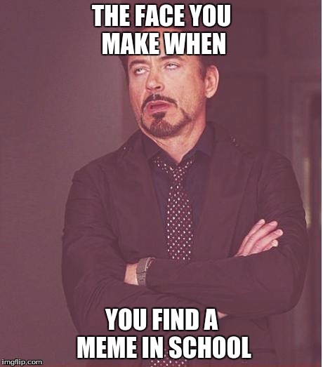 UGHGHGHGHGH | THE FACE YOU MAKE WHEN; YOU FIND A MEME IN SCHOOL | image tagged in memes,face you make robert downey jr,relatable,school | made w/ Imgflip meme maker