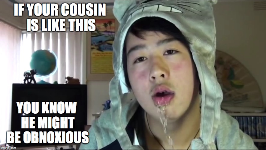 Mychonny's Obnoxious Cousin | IF YOUR COUSIN IS LIKE THIS; YOU KNOW HE MIGHT BE OBNOXIOUS | image tagged in mychonny,youtube,youtubers,memes | made w/ Imgflip meme maker