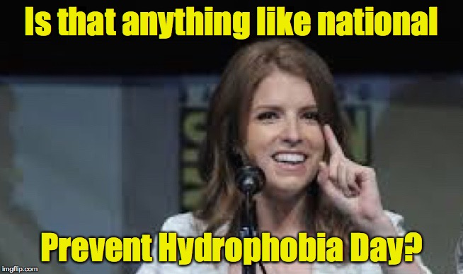 Condescending Anna | Is that anything like national Prevent Hydrophobia Day? | image tagged in condescending anna | made w/ Imgflip meme maker