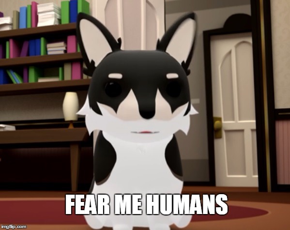 Fear me humans | FEAR ME HUMANS | image tagged in rwby,rwby chibi,rooster teeth,memes | made w/ Imgflip meme maker