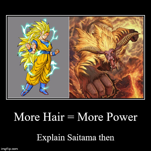 More Hair = More Power | image tagged in funny,demotivationals | made w/ Imgflip demotivational maker