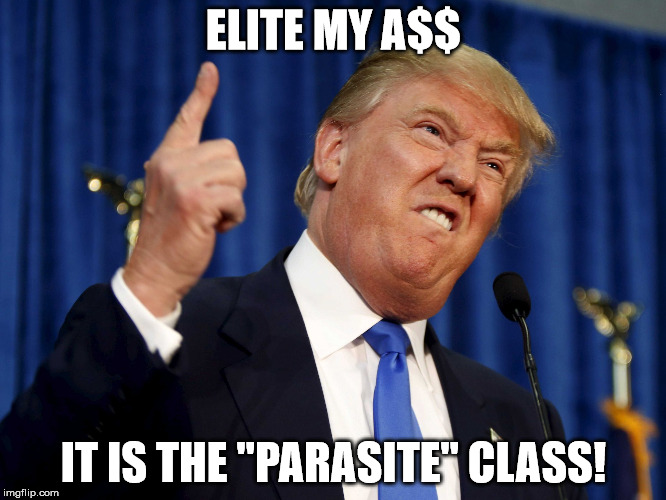 One Percent | ELITE MY A$$; IT IS THE "PARASITE" CLASS! | image tagged in one percent | made w/ Imgflip meme maker