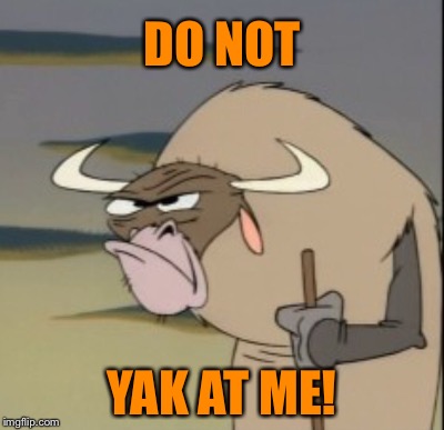 DO NOT; YAK AT ME! | image tagged in memes | made w/ Imgflip meme maker