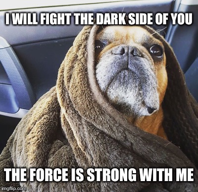 I WILL FIGHT THE DARK SIDE OF YOU THE FORCE IS STRONG WITH ME | made w/ Imgflip meme maker