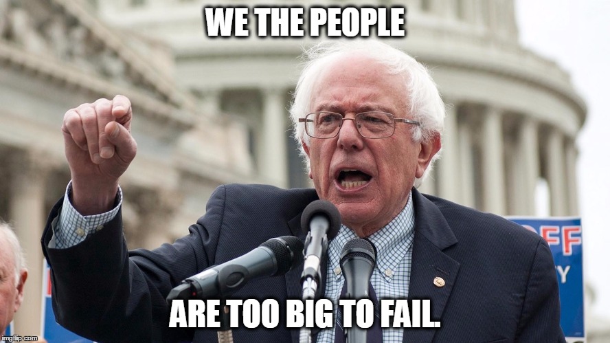 WE THE PEOPLE; ARE TOO BIG TO FAIL. | image tagged in 2b2f | made w/ Imgflip meme maker