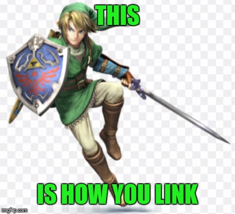 THIS IS HOW YOU LINK | image tagged in link | made w/ Imgflip meme maker