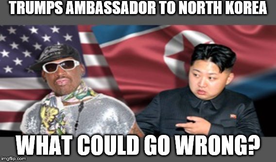 North Korea Ambassador | TRUMPS AMBASSADOR TO NORTH KOREA; WHAT COULD GO WRONG? | image tagged in trump | made w/ Imgflip meme maker