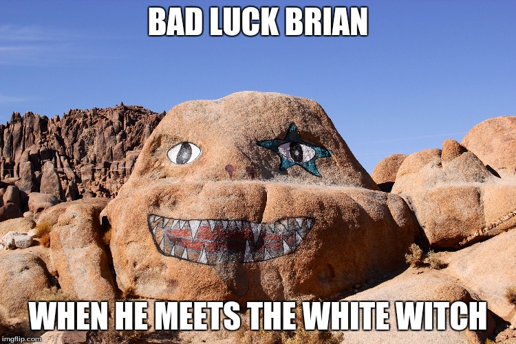 BAD LUCK BRIAN WHEN HE MEETS THE WHITE WITCH | made w/ Imgflip meme maker