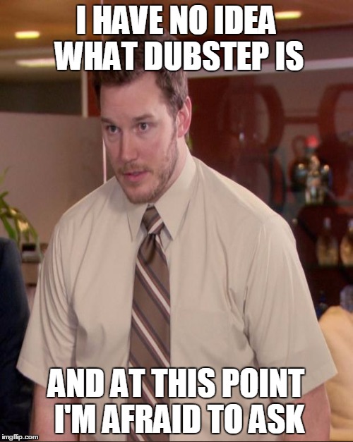 I HAVE NO IDEA WHAT DUBSTEP IS AND AT THIS POINT I'M AFRAID TO ASK | made w/ Imgflip meme maker