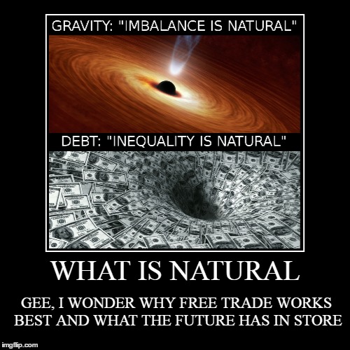 Inequality is natural but we are way beyond Pareto... | image tagged in funny,demotivationals,memes,debt,freedom,inequality | made w/ Imgflip demotivational maker