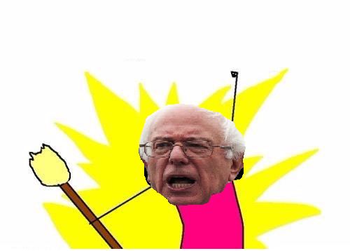High Quality Bernie Sanders X All The Y Blank Meme Template