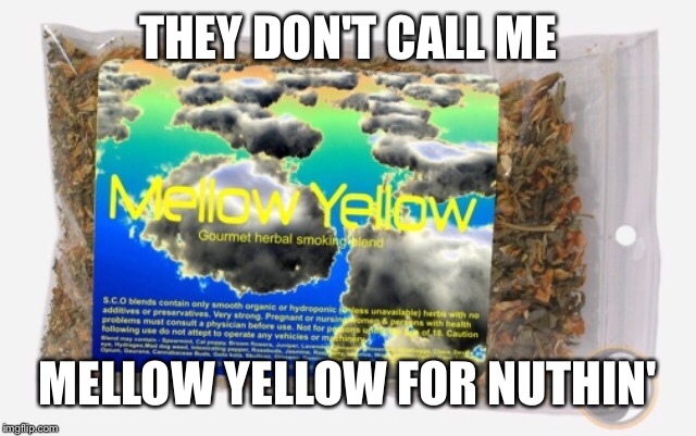 THEY DON'T CALL ME MELLOW YELLOW FOR NUTHIN' | made w/ Imgflip meme maker