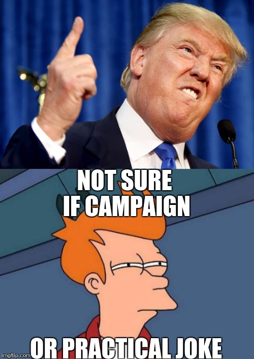 DJ TRUMP LIKES TO KID | NOT SURE IF CAMPAIGN; OR PRACTICAL JOKE | image tagged in memes | made w/ Imgflip meme maker