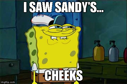 Don't You Squidward Meme | I SAW SANDY'S... CHEEKS | image tagged in memes,dont you squidward | made w/ Imgflip meme maker