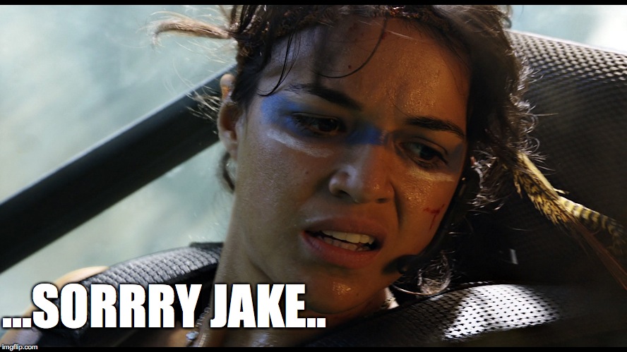 Sorry jake | ...SORRRY JAKE.. | image tagged in avatar,michelle rodriguez,sorry jake | made w/ Imgflip meme maker