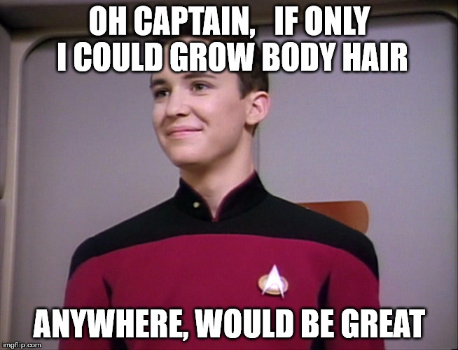 OH CAPTAIN,   IF ONLY I COULD GROW BODY HAIR ANYWHERE, WOULD BE GREAT | made w/ Imgflip meme maker