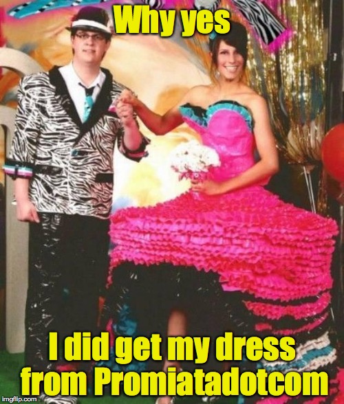 My Name? Candy, what else? | Why yes; I did get my dress from Promiatadotcom | image tagged in prom dress fail | made w/ Imgflip meme maker