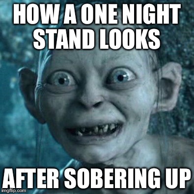 looks exactly like gollum from lord of the rings stand up