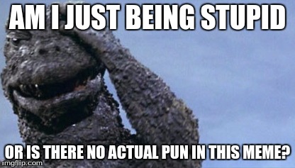 AM I JUST BEING STUPID OR IS THERE NO ACTUAL PUN IN THIS MEME? | made w/ Imgflip meme maker