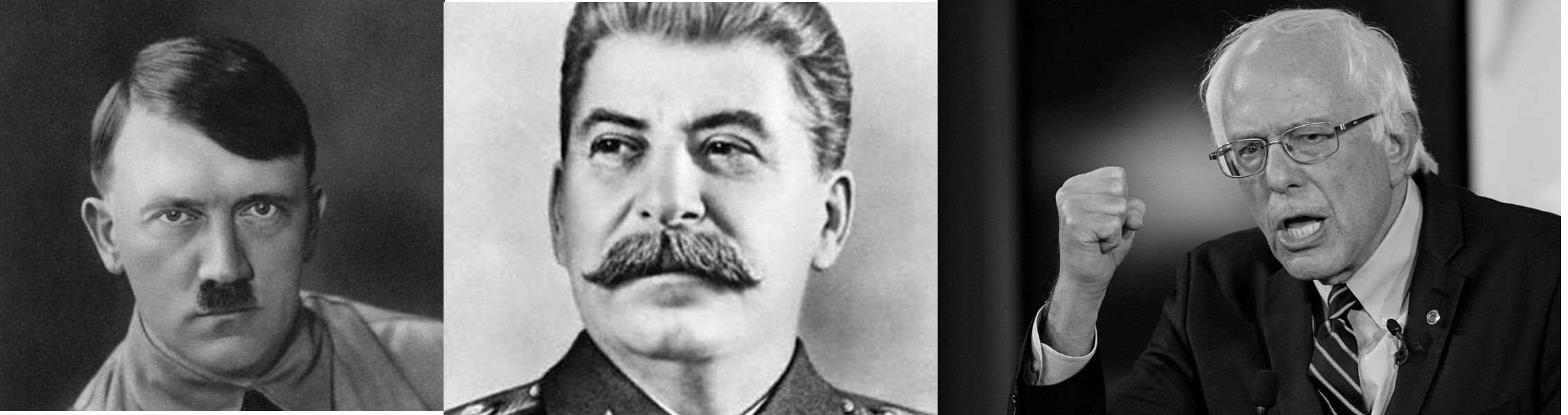 Hitler, Stalin, and Sanders Blank Meme Template
