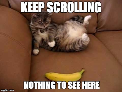 Scary Banana 2 | KEEP SCROLLING; NOTHING TO SEE HERE | image tagged in scary banana 2 | made w/ Imgflip meme maker