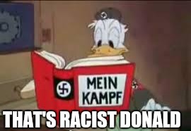 Disney Anti Semite | THAT'S RACIST DONALD | image tagged in disney anti semite | made w/ Imgflip meme maker