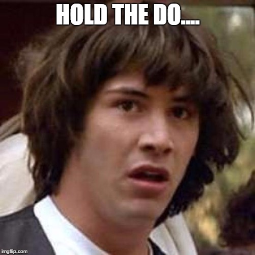 Conspiracy Keanu Meme | HOLD THE DO.... | image tagged in memes,conspiracy keanu | made w/ Imgflip meme maker