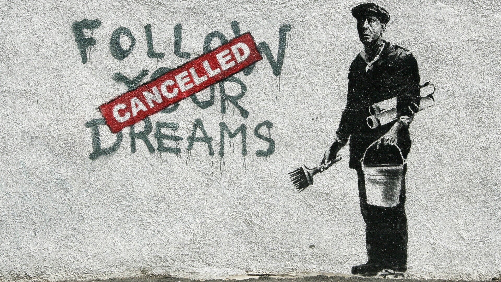 High Quality banksy cancelled Blank Meme Template