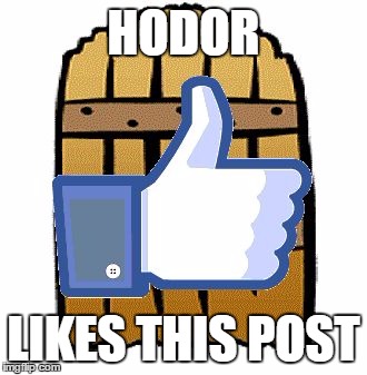 HODOR; LIKES THIS POST | image tagged in hodor likes this post | made w/ Imgflip meme maker