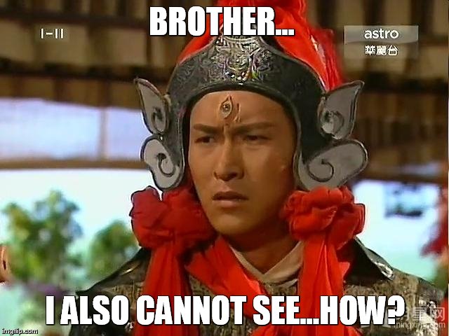 BROTHER... I ALSO CANNOT SEE...HOW? | made w/ Imgflip meme maker