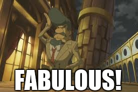 he doin' his hair in the street! | FABULOUS! | image tagged in professor layton,grosky,fabulous | made w/ Imgflip meme maker