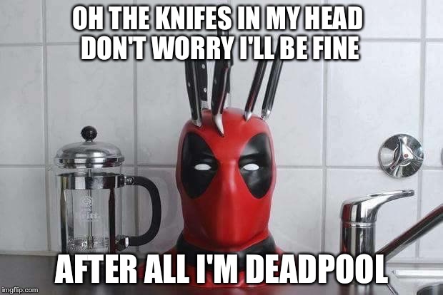 Deadpool Knife Block - Imgflip