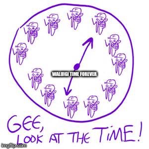 WALUIGI TIME FOREVER | image tagged in waluigi | made w/ Imgflip meme maker