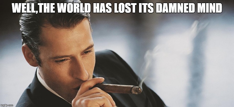 lost mind | WELL,THE WORLD HAS LOST ITS DAMNED MIND | image tagged in mind | made w/ Imgflip meme maker