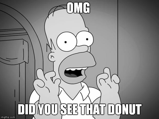 homer simpsons | OMG; DID YOU SEE THAT DONUT | image tagged in homer simpsons | made w/ Imgflip meme maker