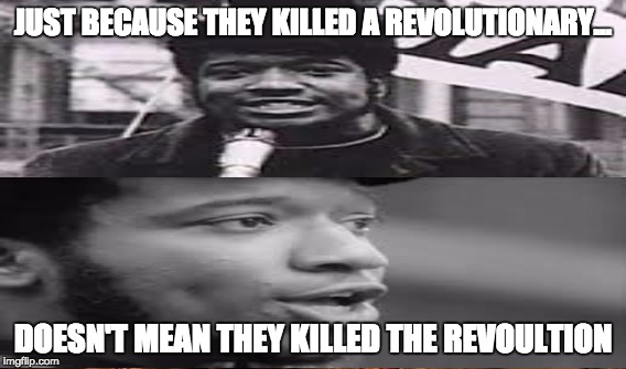 JUST BECAUSE THEY KILLED A REVOLUTIONARY... DOESN'T MEAN THEY KILLED THE REVOULTION | image tagged in peace | made w/ Imgflip meme maker
